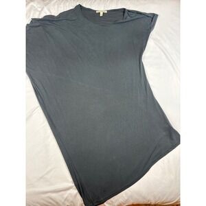 Express One Eleven Charcoal Gray Oversized T-Shirt Dress Scoop Neck Womens Large